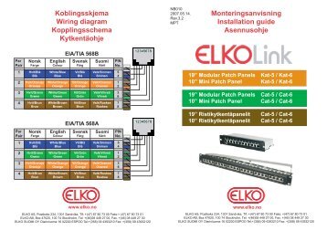 Koblingsskjema Wiring diagram Kopplingsschema ... - Elko AS