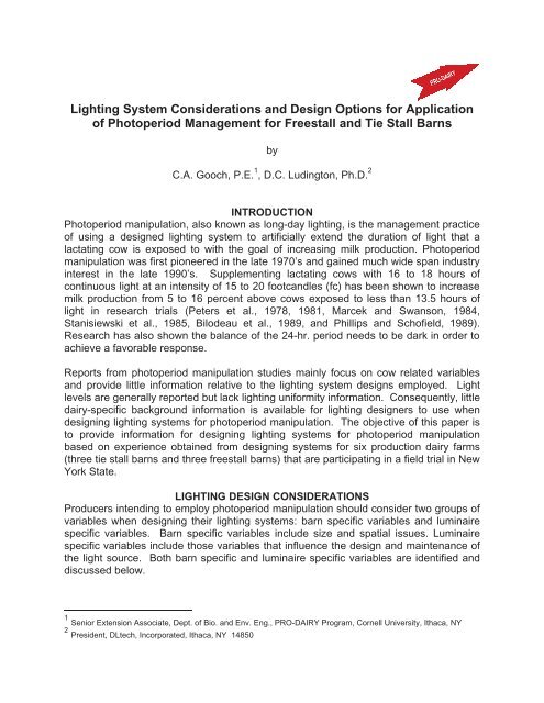 Lighting System Considerations And Design Options For Application
