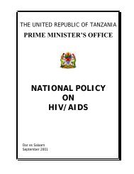 NATIONAL POLICY ON HIV/AIDS - POLICY Project