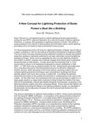 A New Concept for Lightning Protection of Boats - Marine Lightning ...