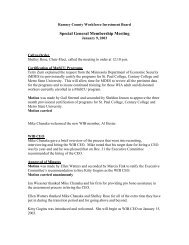 January 9, 2003 - Ramsey County Workforce Investment Board