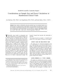 Considerations on Sample Size and Power Calculations in ...