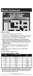 Bonus Crossword - North Carolina Education Lottery