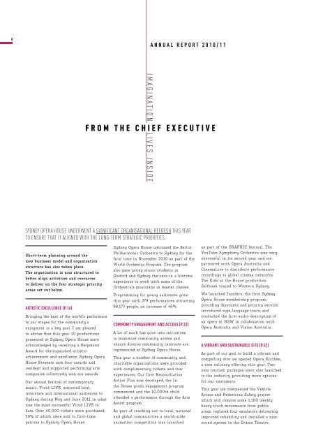 Annual Report 2011 - Sydney Opera House