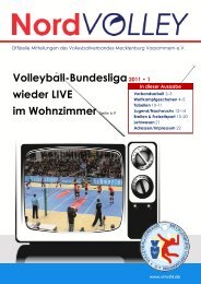 Volleyball-Bundesliga wieder LIVE im Wohnzimmer Seite 6-9 - VMV