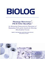 labororatory procedures for gram positive bacteria - Biolog Inc.