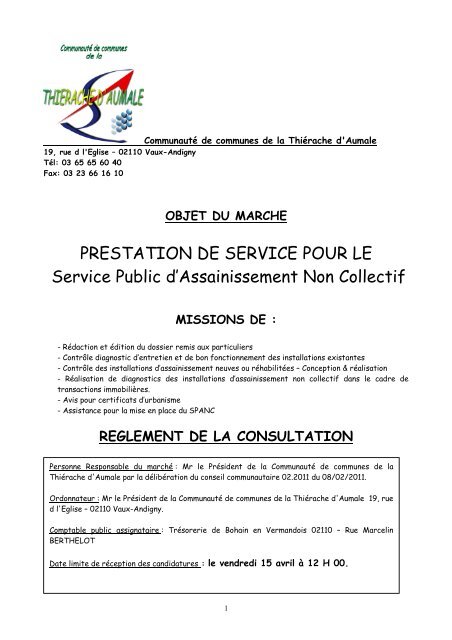 rc spanc ccta - La Communauté de Communes de la Thiérache d ...