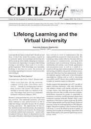 Lifelong Learning and the Virtual University - CDTL - National ...