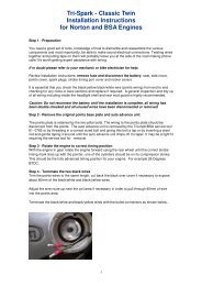 Tri-Spark - Classic Twin Installation Instructions for Norton and BSA ...