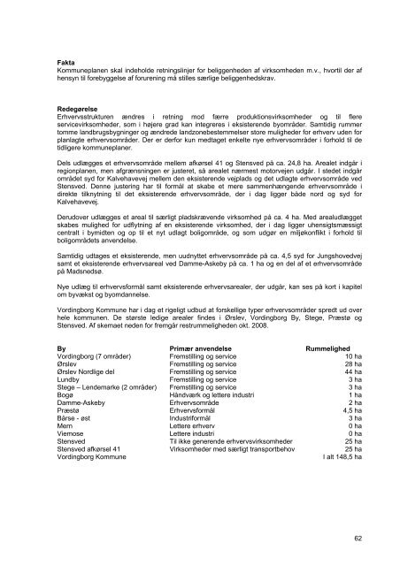 Forslag til kommuneplan for Vordingborg Kommune 2009-2021 ...