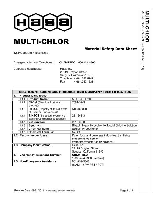 Multichlore MULTI-CHLOR