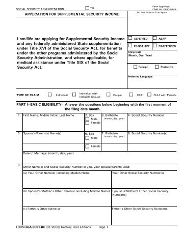 Printing L:\SUESFO~1\S8001.FRP - Social Security