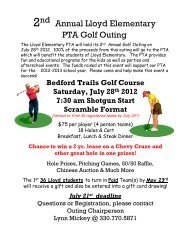 Annual Lloyd Elementary PTA Golf Outing - Austintown Local Schools