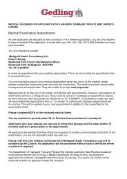 Medical Guidance Form - Gedling Borough Council