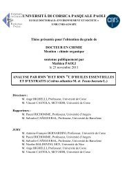 UNIVERSITE DE CORSE PASCAL PAOLI - Università di Corsica ...