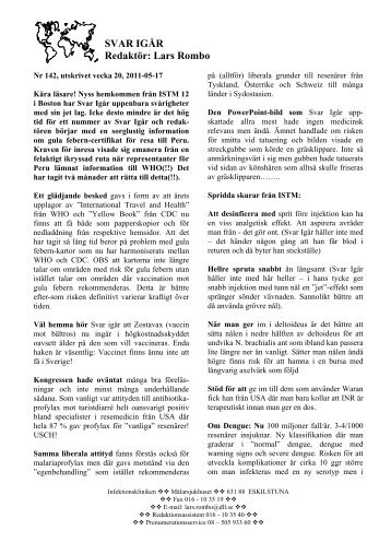 Nr 142. V 20 2011 - Infektion.net