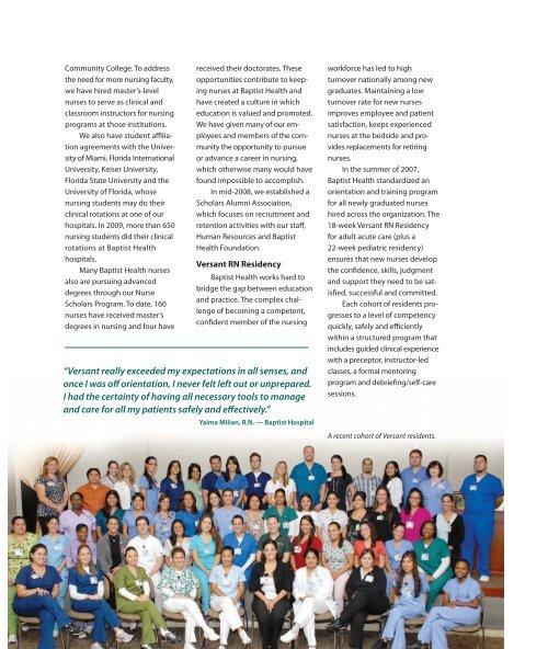 Nursing Innovation and Excellence - Baptist Health South Florida