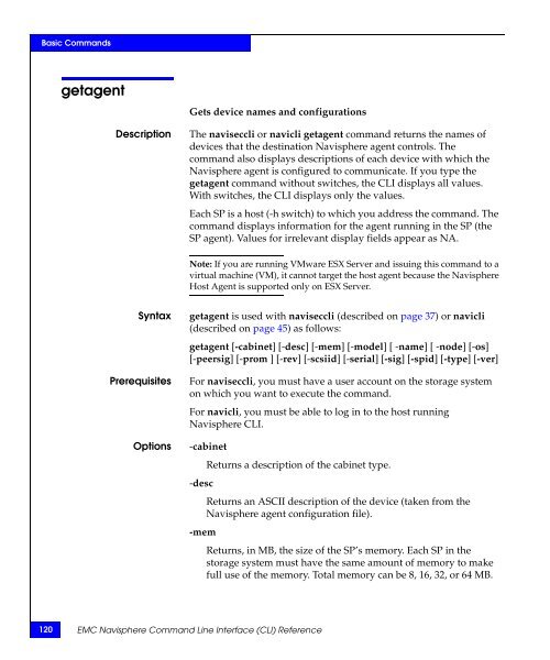 Navisphere Command Line Interface (CLI) Reference - VMware Communities