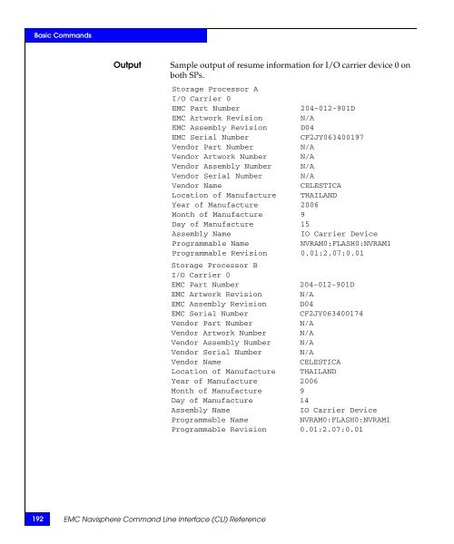 Navisphere Command Line Interface (CLI) Reference - VMware Communities