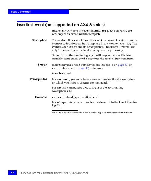 Navisphere Command Line Interface (CLI) Reference - VMware Communities