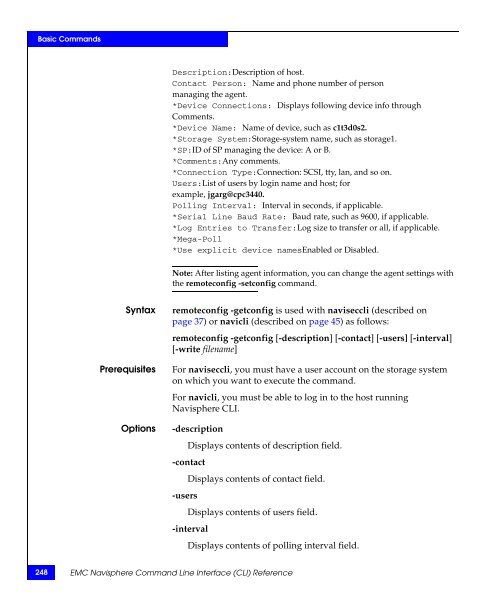 Navisphere Command Line Interface (CLI) Reference - VMware Communities