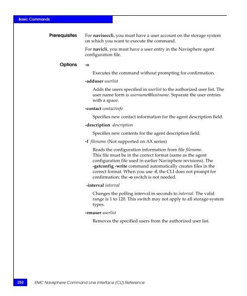 Navisphere Command Line Interface (CLI) Reference - VMware Communities