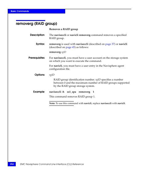 Navisphere Command Line Interface (CLI) Reference - VMware Communities