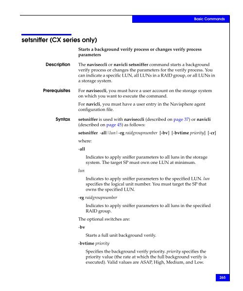 Navisphere Command Line Interface (CLI) Reference - VMware Communities