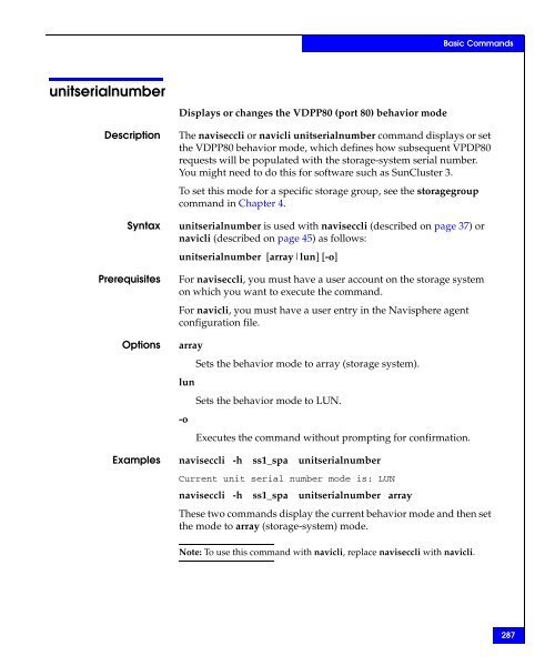 Navisphere Command Line Interface (CLI) Reference - VMware Communities