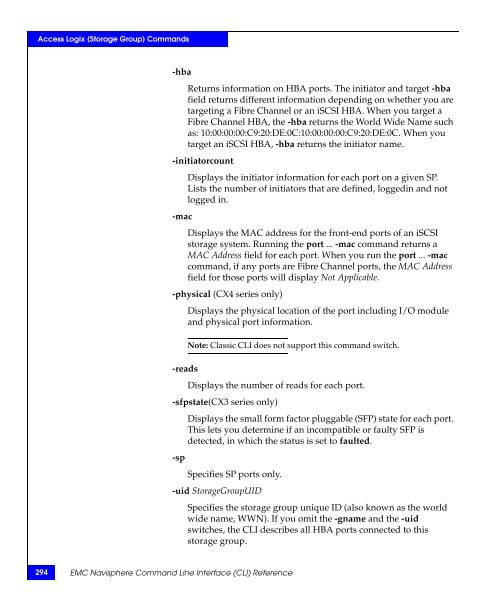 Navisphere Command Line Interface (CLI) Reference - VMware Communities