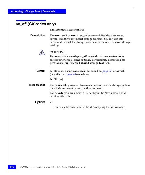 Navisphere Command Line Interface (CLI) Reference - VMware Communities