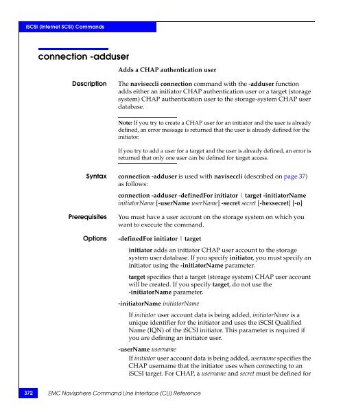 Navisphere Command Line Interface (CLI) Reference - VMware Communities