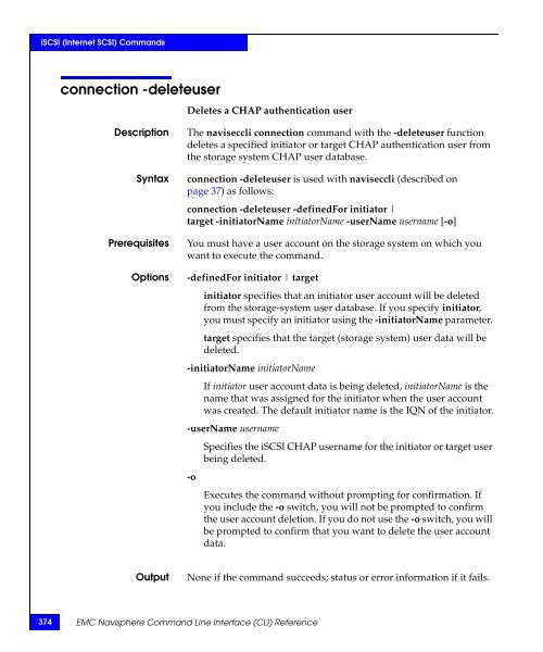 Navisphere Command Line Interface (CLI) Reference - VMware Communities