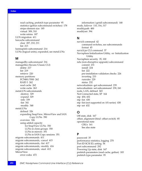 Navisphere Command Line Interface (CLI) Reference - VMware Communities