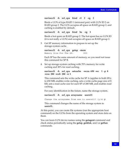 Navisphere Command Line Interface (CLI) Reference - VMware Communities