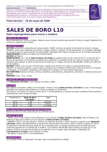 SALES DE BORO L10 - Solas