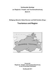 Aktuelle Entwicklungen im Tourismus - Ernst-Moritz-Arndt ...