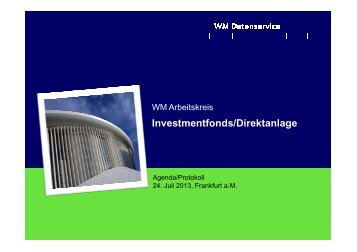 Investmentfonds/Direktanlage