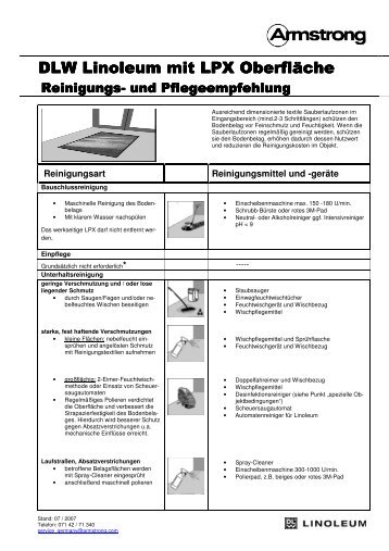 LPX-Reinigungsanleitung - Armstrong