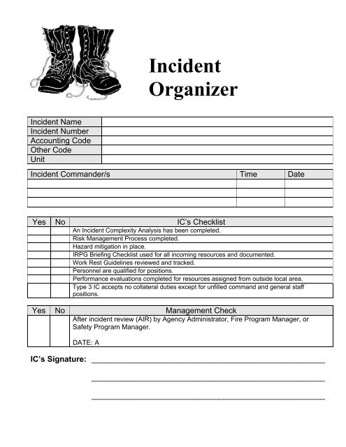 AFS Incident Organizer