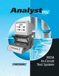 Analyst mc ICT/MDA Test System Data Sheet and ... - CheckSum