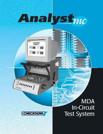 Analyst mc ICT/MDA Test System Data Sheet and ... - CheckSum