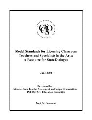 Model Standards for Licensing Classroom ... - CCSSO projects