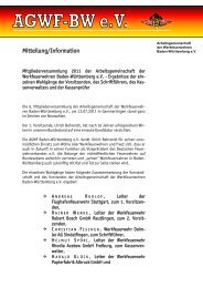 Mitteilung/Information - Agwf-bw.de