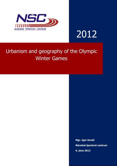 Urbanism and geography of the Olympic Winter Games