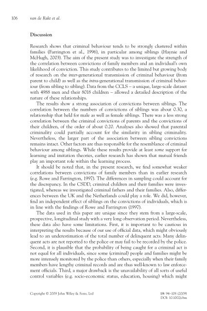 Association of criminal convictions between family members: Effects ...