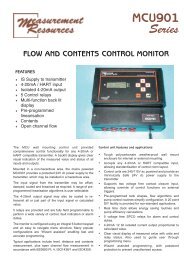 MCU901 Flow and Contents Control - Measurement Resources