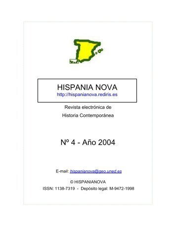 HISPANIA NOVA - NÂº 4 - AÃO 2004 - Hispania Nova - RedIRIS