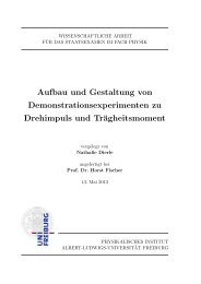 Aufbau und Gestaltung von Demonstrationsexperimenten zu ...