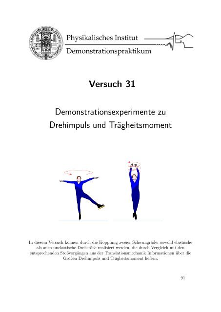 Aufbau und Gestaltung von Demonstrationsexperimenten zu ...